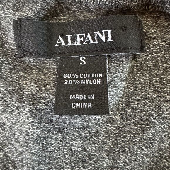 Alfani Men's Cotton Nylon Crewneck Sweater Charcoal Heather Size Small - Picture 3 of 10